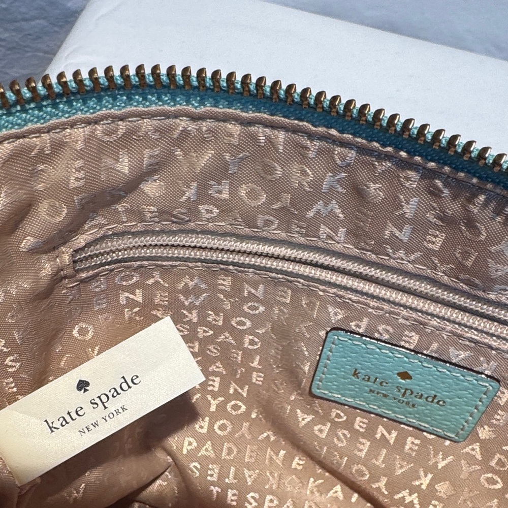Kate Spade Light Blue Wristlet with Chain Strap - Picture 9 of 12